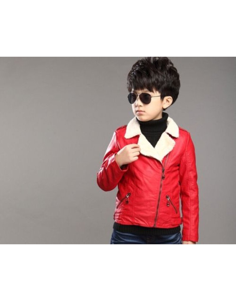 Leather deals jacket kid